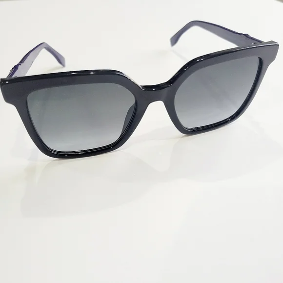 Fendi | Accessories | Fendi Square Sunglasses Black Silver  display picture 3